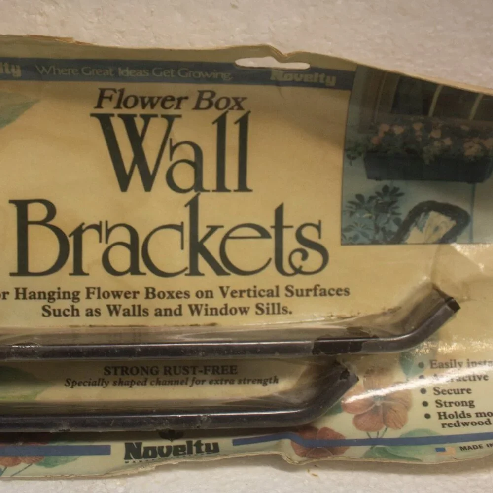 Vintage Flower Box Wall Brackets New Old Stock